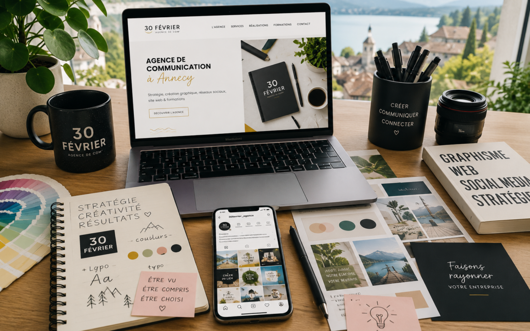 agence de communication à Annecy création graphique réseaux sociaux site web 30 Février.