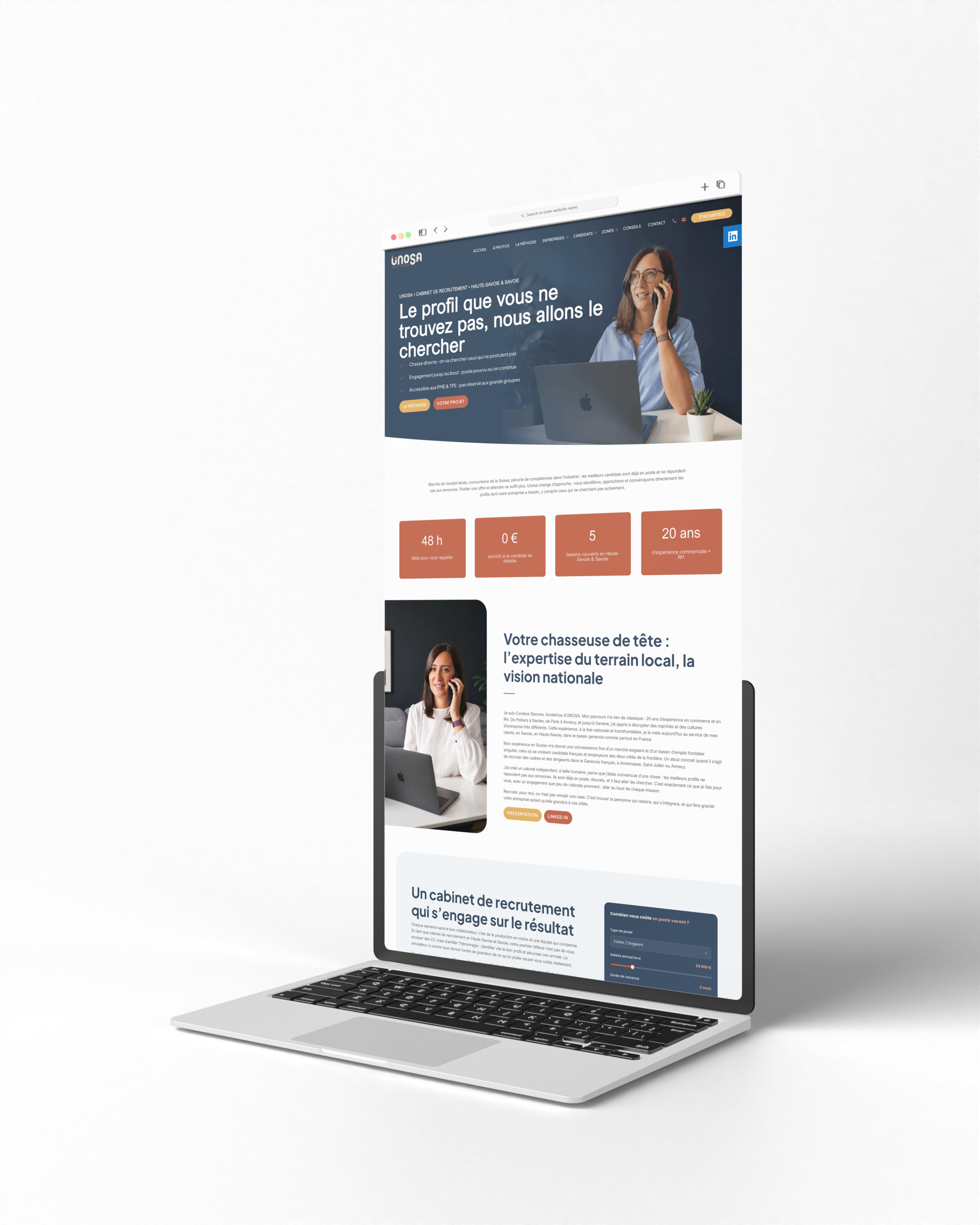 Création site internet cabinet de recrutement UNOSA