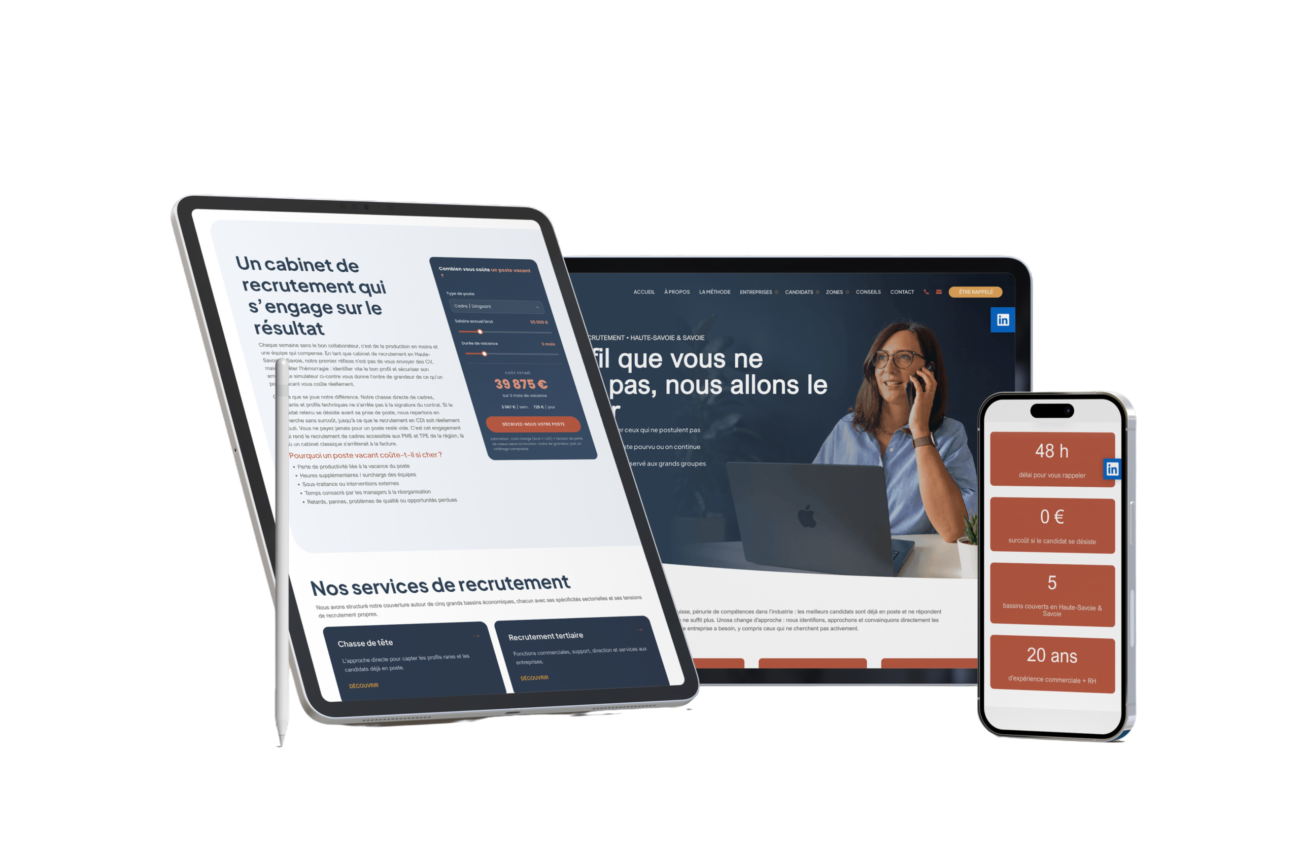 Site internet mobile UNOSA recrutement